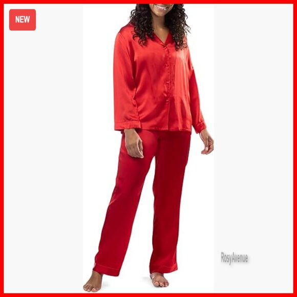 Women's 100% Mulberry Silk Long Pajama Set with Gift Box